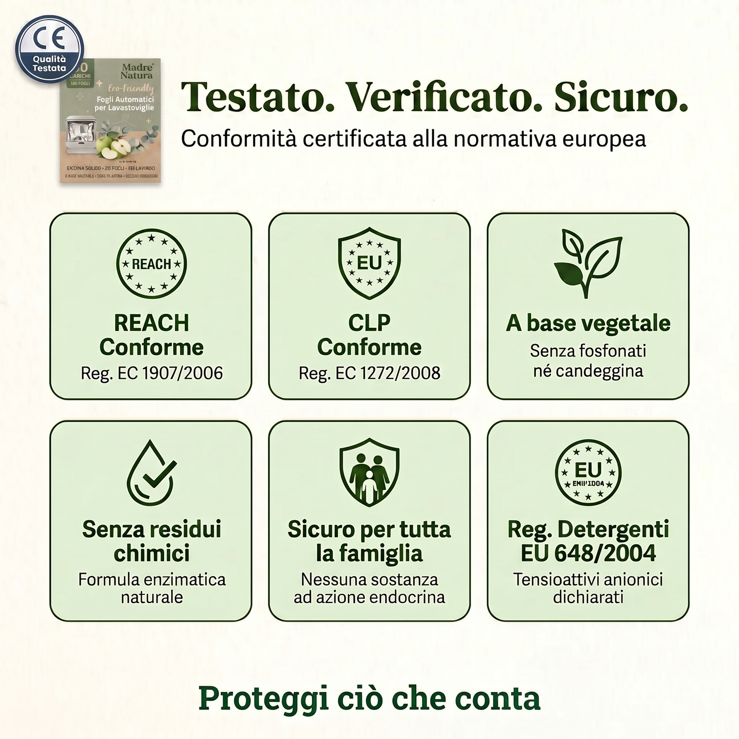MadreNatura™ | 30 Fogli Detergenti Ecologici per Lavastoviglie