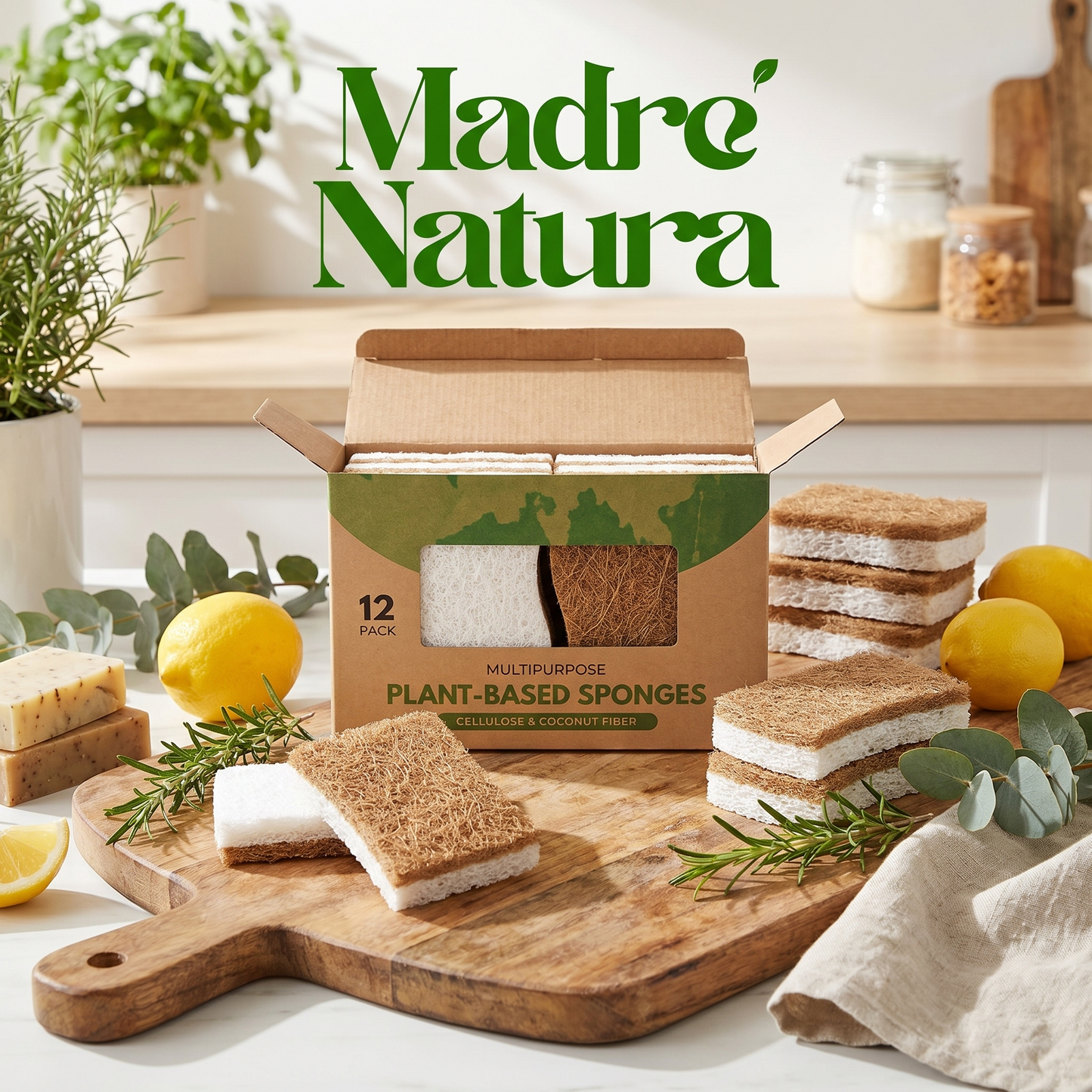 MadreNatura™ | 12 Spugne in Fibra di Cocco