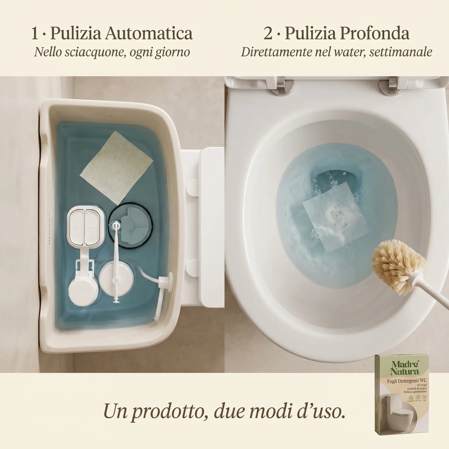 MadreNatura™ | Fogli Detergenti per il WC