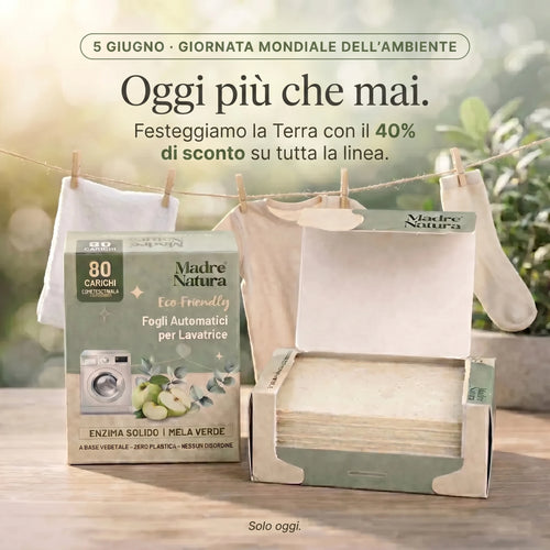 MadreNatura™ | Fogli Detergenti Per Lavatrice