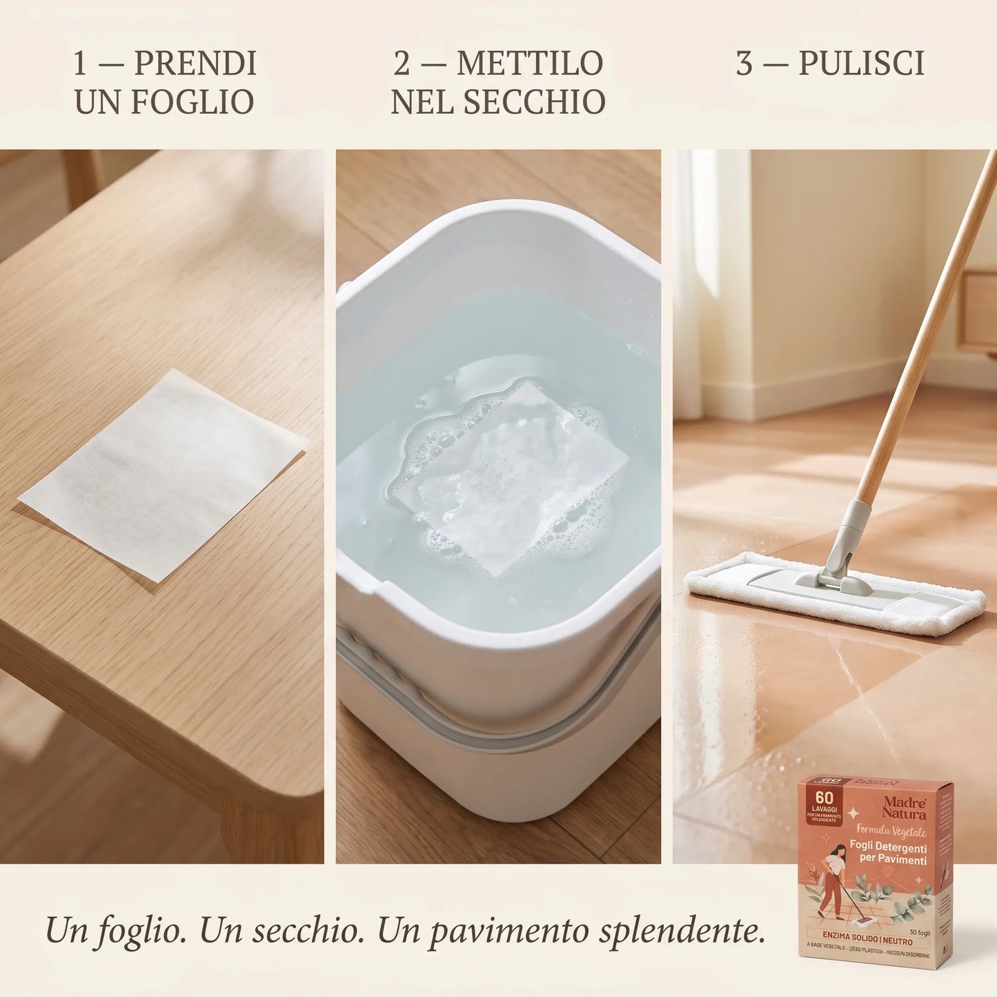 MadreNatura™ | Fogli Detergenti per Pavimenti